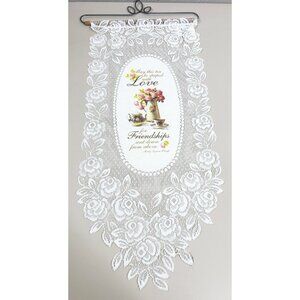 VTG '04 Wall Hanging Lace Panel "Steeped With Love"  Sandy  Lynam Clough NWT